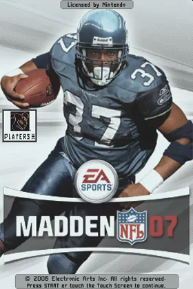 Madden NFL 07 (USA) screen shot title